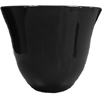 13” x 10.5” Baby Bell Planter Black Gloss - 12 per case - Containers